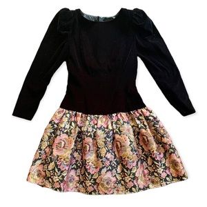 Vintage Scott McClintock Velvet Brocade Cocktail Party Dress Size 10